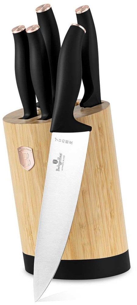 Berlinger Haus Zestaw Noży Berlinger Haus Bh-2752 Black Rose W Bloku Bambusowym