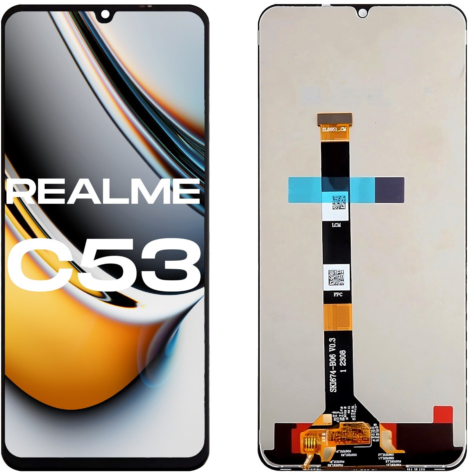 Wyświetlacz do Realme C53 LCD RMX3760 Ekran
