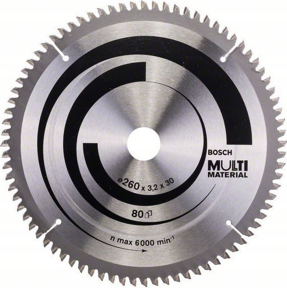 Bosch Bosch circular saw blade multi material, O 260mm, 80Z