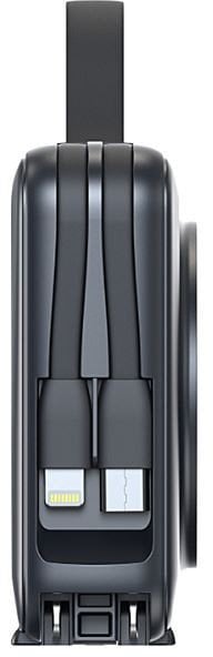 Mobile Origin Powerbank & Travel Charger, Lightning/USB-C Cable, MagSafe AW/iPhone Compatible, black