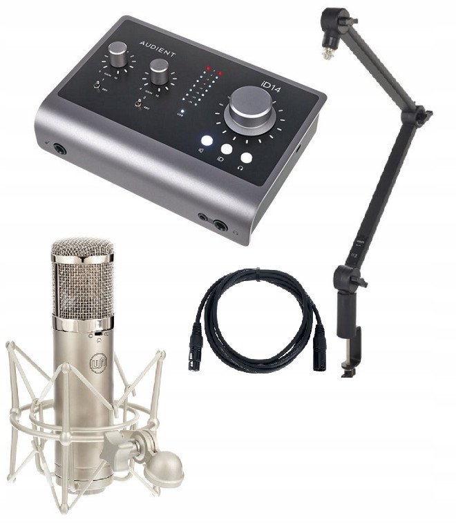 ZESTAW Audient iD14 MKII Mikrofon Pojemnościowy 138 dB Interfejs Audio 3.0