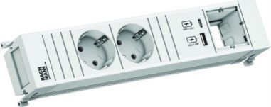 Bachmann BACHMANN POWER FRAME 2xCEE7/3 1xCM 1xUSB A/C 22W 0,2m GST18 ws