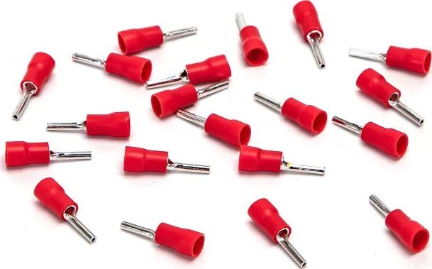 Aigostar Preizolowane zaciski tłoczone na zimno PTV5.5-13 20 szt., czerwone Preizolowane zaciski tłoczone na zimno PTV5.5-13 20 szt., czerwone