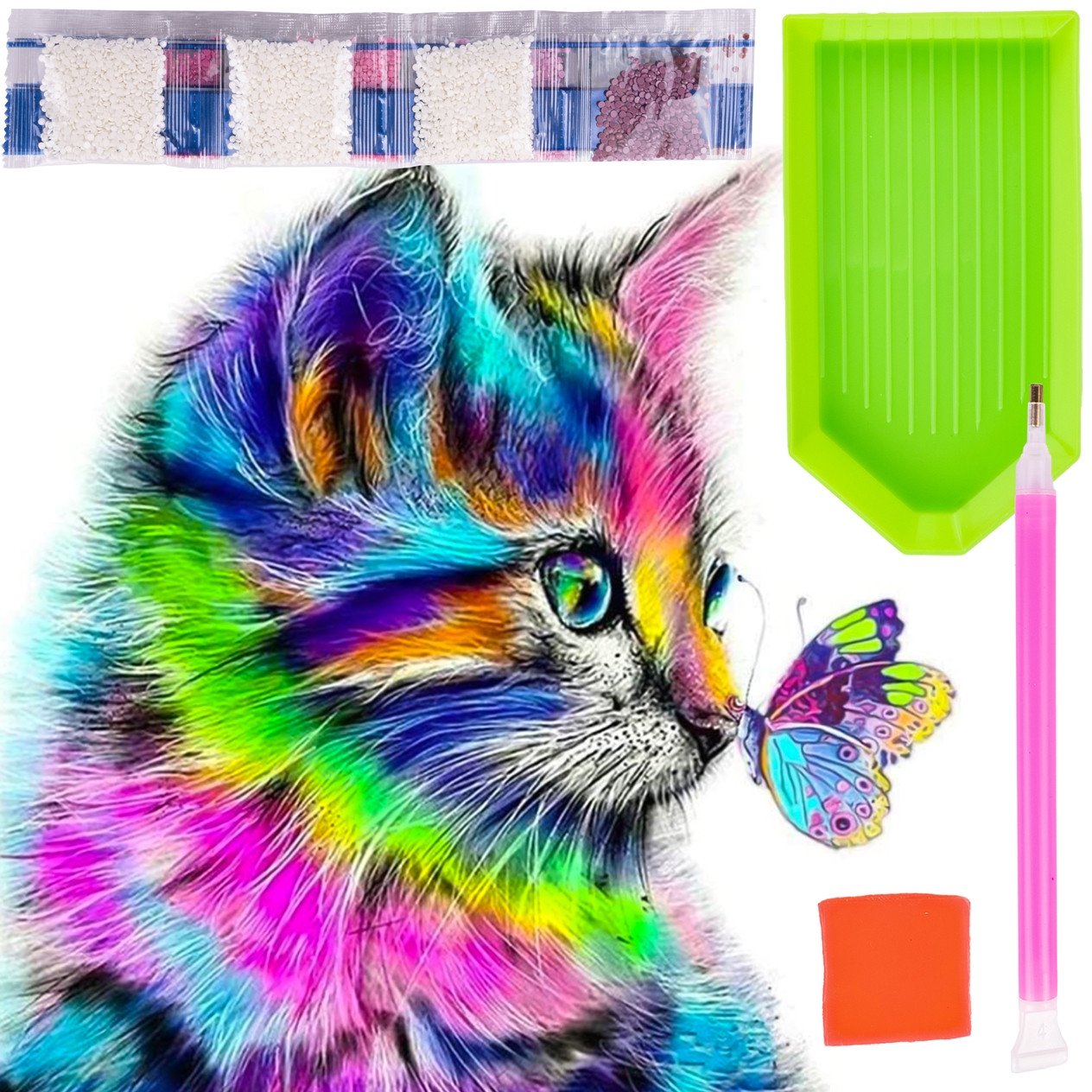 Diamond Painting Haft Diamentowy Kotek 30x30 cm