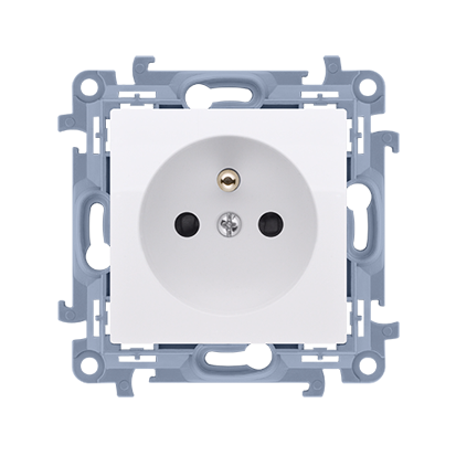 Kontakt-Simon Gniazdo wtyczkowe pojedyncze z uziemieniem biały 16A (CGZ1.01/11)