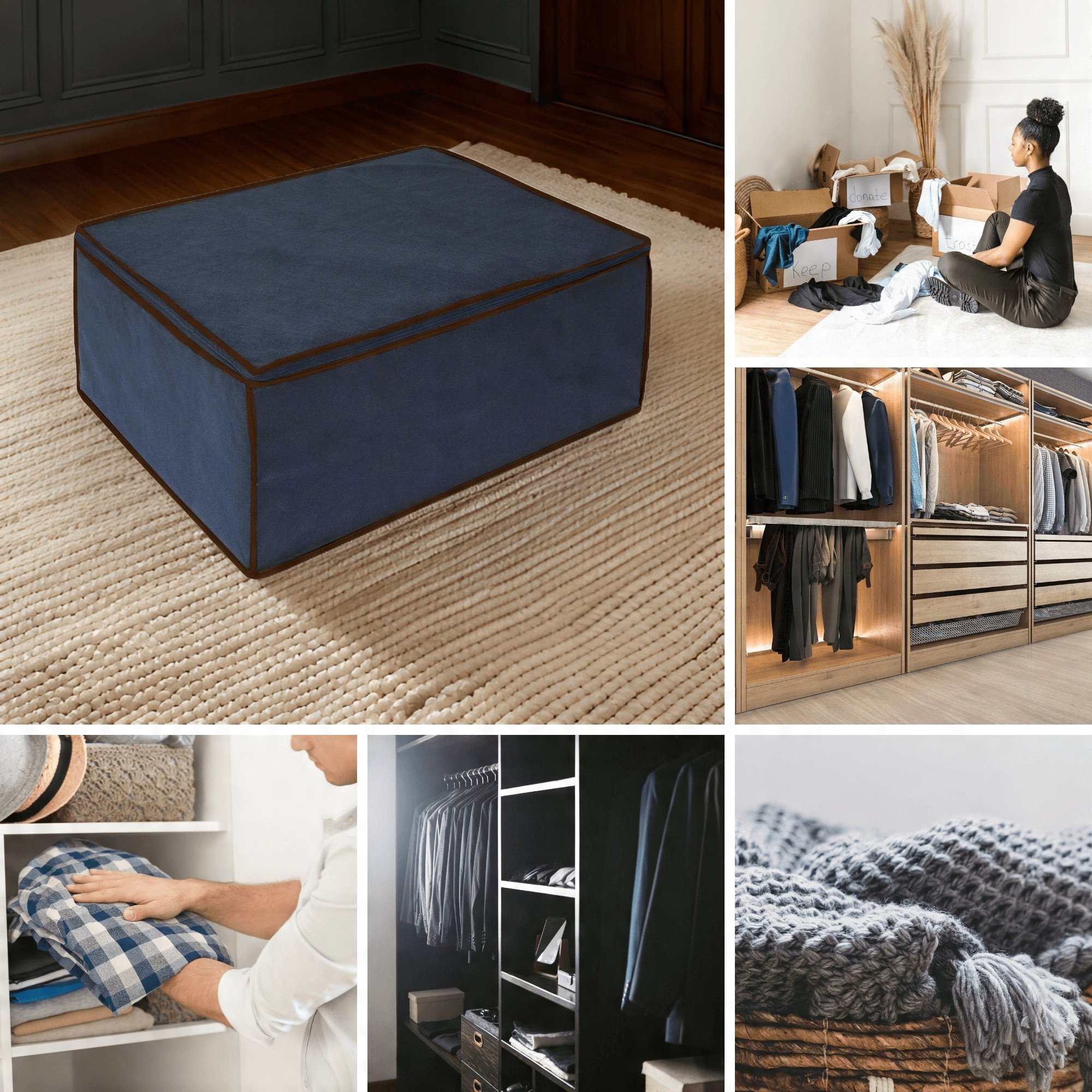 ORDINETT Segu soma 40x60x25cm Blue 1234010