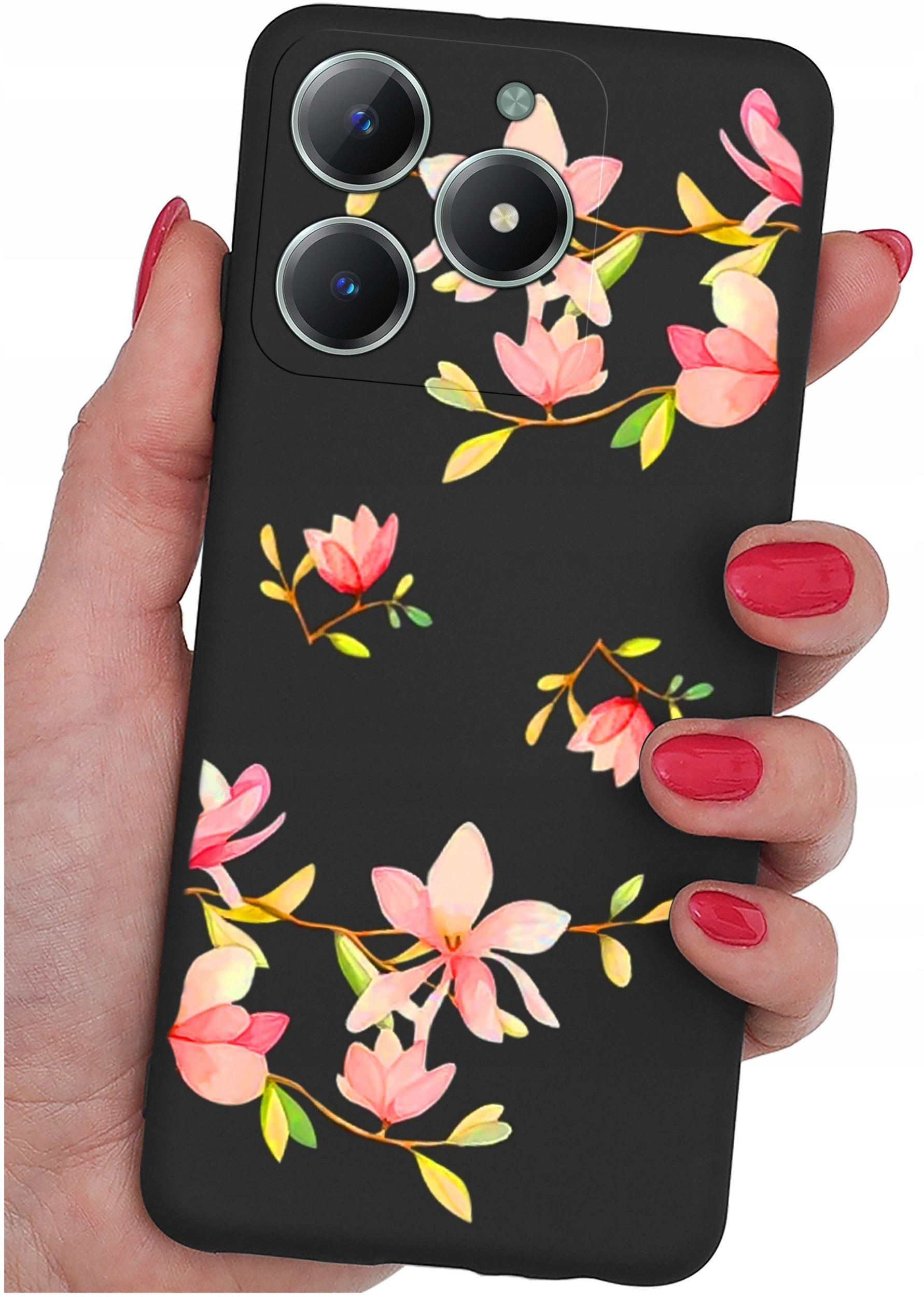 Etui do Realme C61 | C63 WZORY |SILIKONOWE MATT CASE + SZKŁO 9H