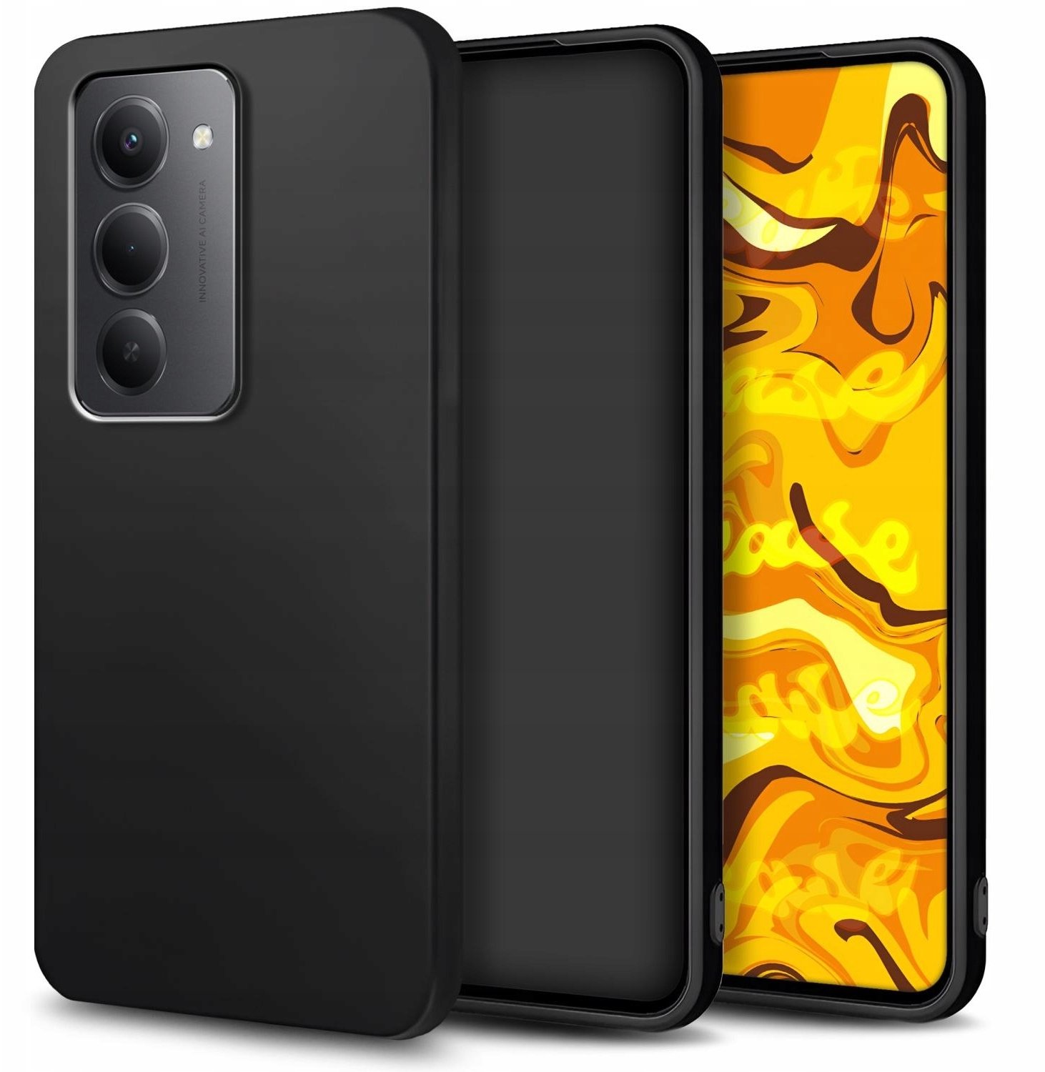 Etui Do Xiaomi Redmi 15 5G (Czarne, Matowe, Gumowe, Obudowa, Silikon, Slim)