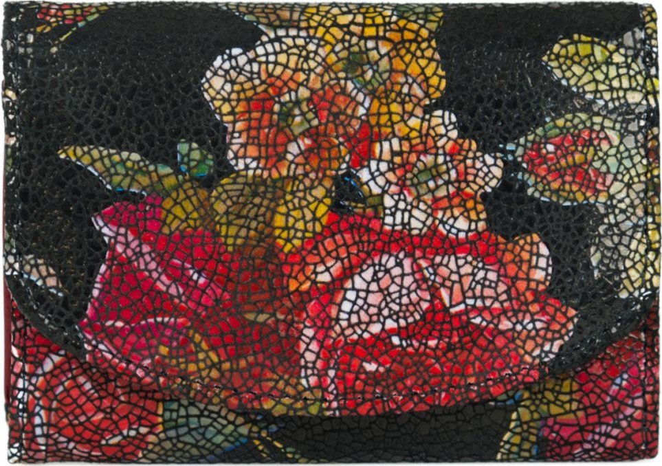 Stefania Skórzany portfel w róże wenda - stefania