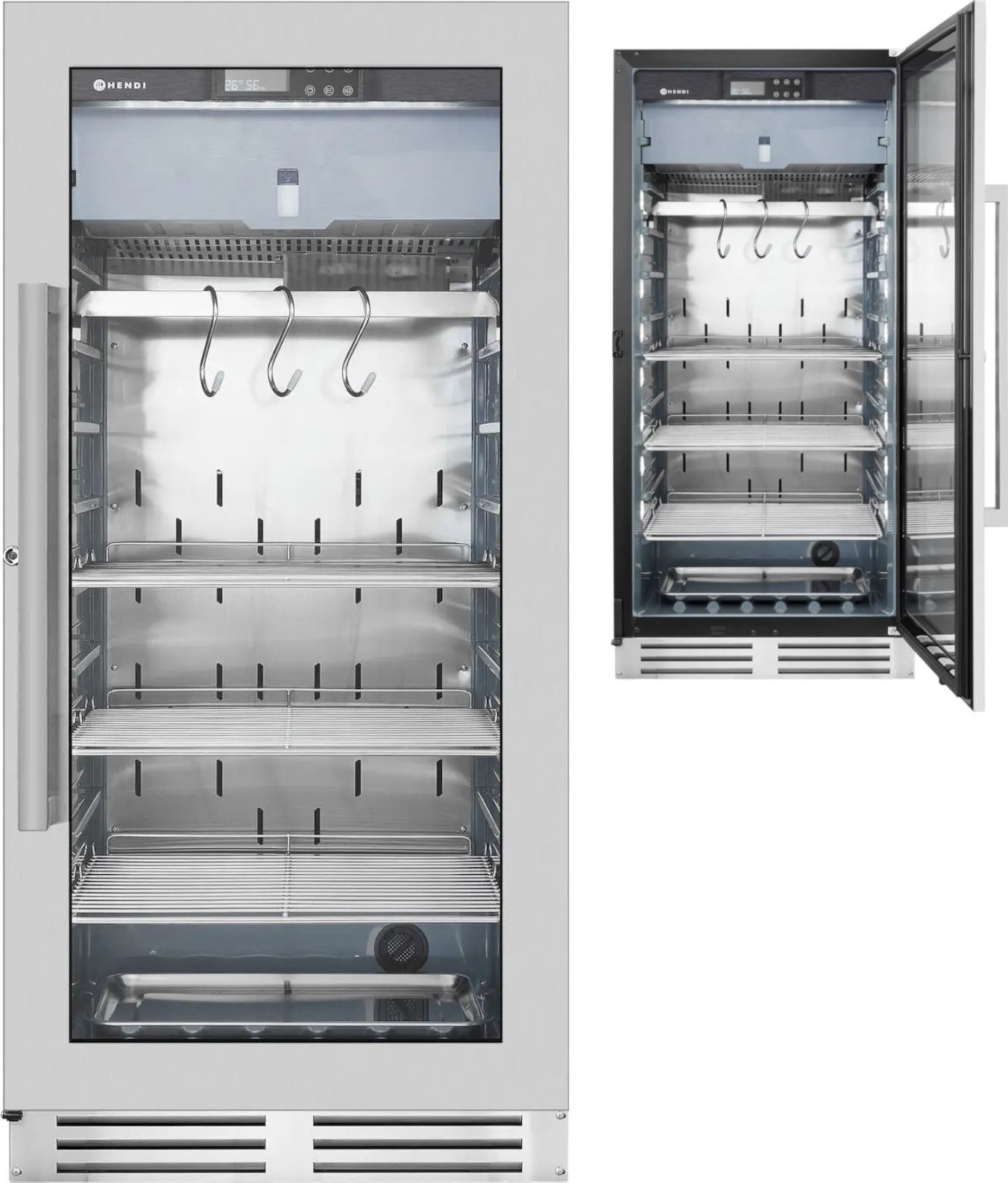Hendi Szafa do sezonowania dojrzewania mięsa 233 l 170 W 595x760x1270 mm Szafa do sezonowania dojrzewania mięsa 233 l 170 W 595x760x1270 mm