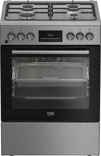 Gas stove with electric oven BEKO FBMA62330TXDSN, 60 cm