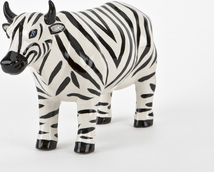 Witek Home Ozdoba ceramiczna Krowa Zebra