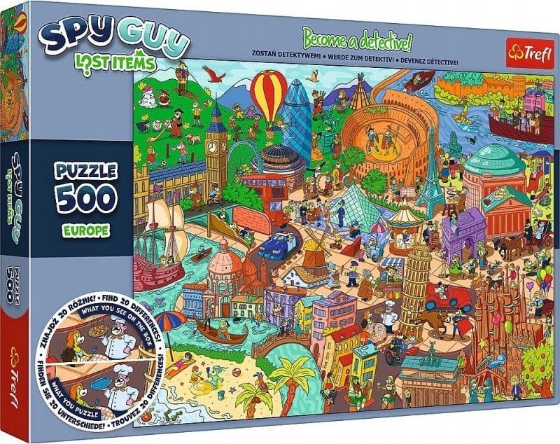 Trefl Puzzle Spy Guy Lost Items Europa 500 elementów
