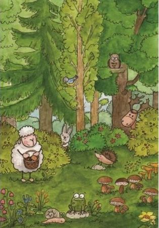 Szaron Pocztówka z kolorowanką - Niech wszystko