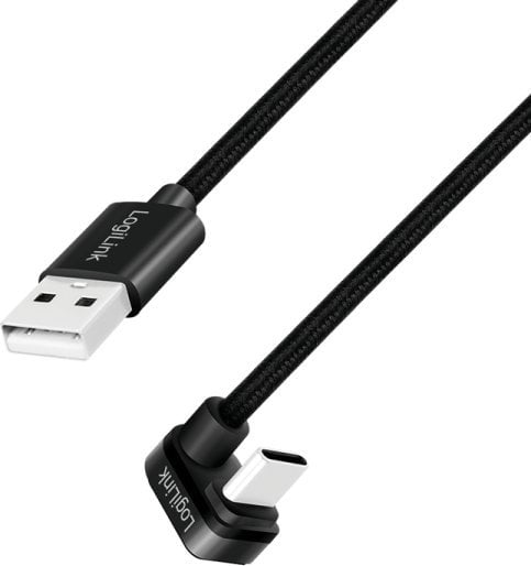 Kabel USB LogiLink USB-C - USB-A 2 m Czarny (CU0193)