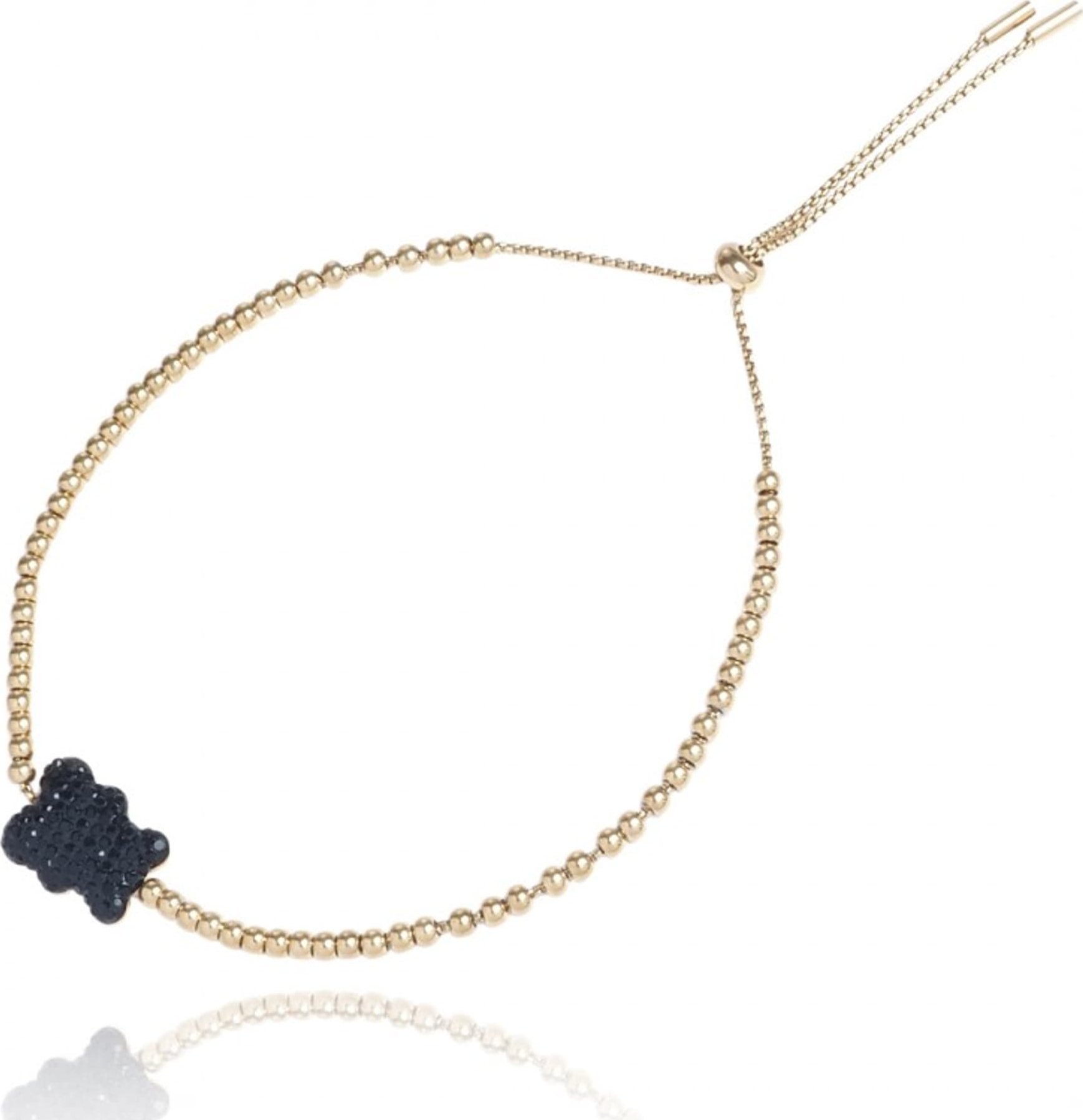 eCarla Bransoletka na rękę stal chirurgiczna pozłacana 14k złotem BST1464