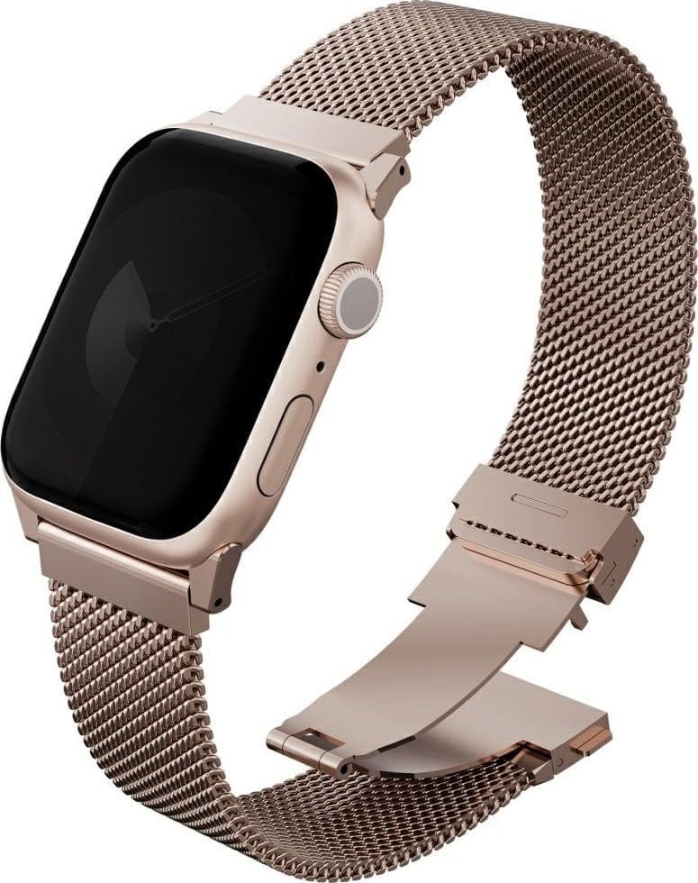 UNIQ Dante Pro Strap for Apple Watch 49/46/45/44mm Stainless Steel Metallic Pink
