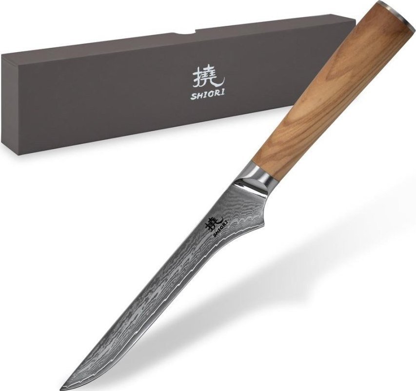 Shiori Nóż do filetowania i trybowania Shiori Oribu Niku ze stali damsceńskiej