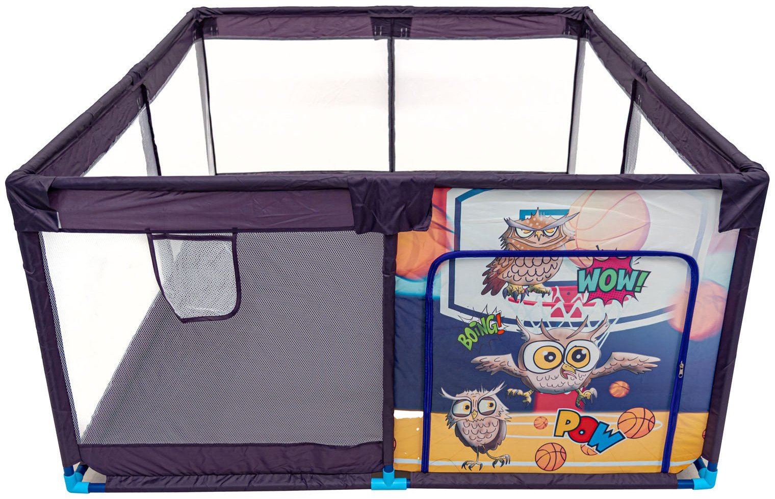 King Kids Miękki Kojec Dla Dzieci Prostokąt Sportowa Sowa