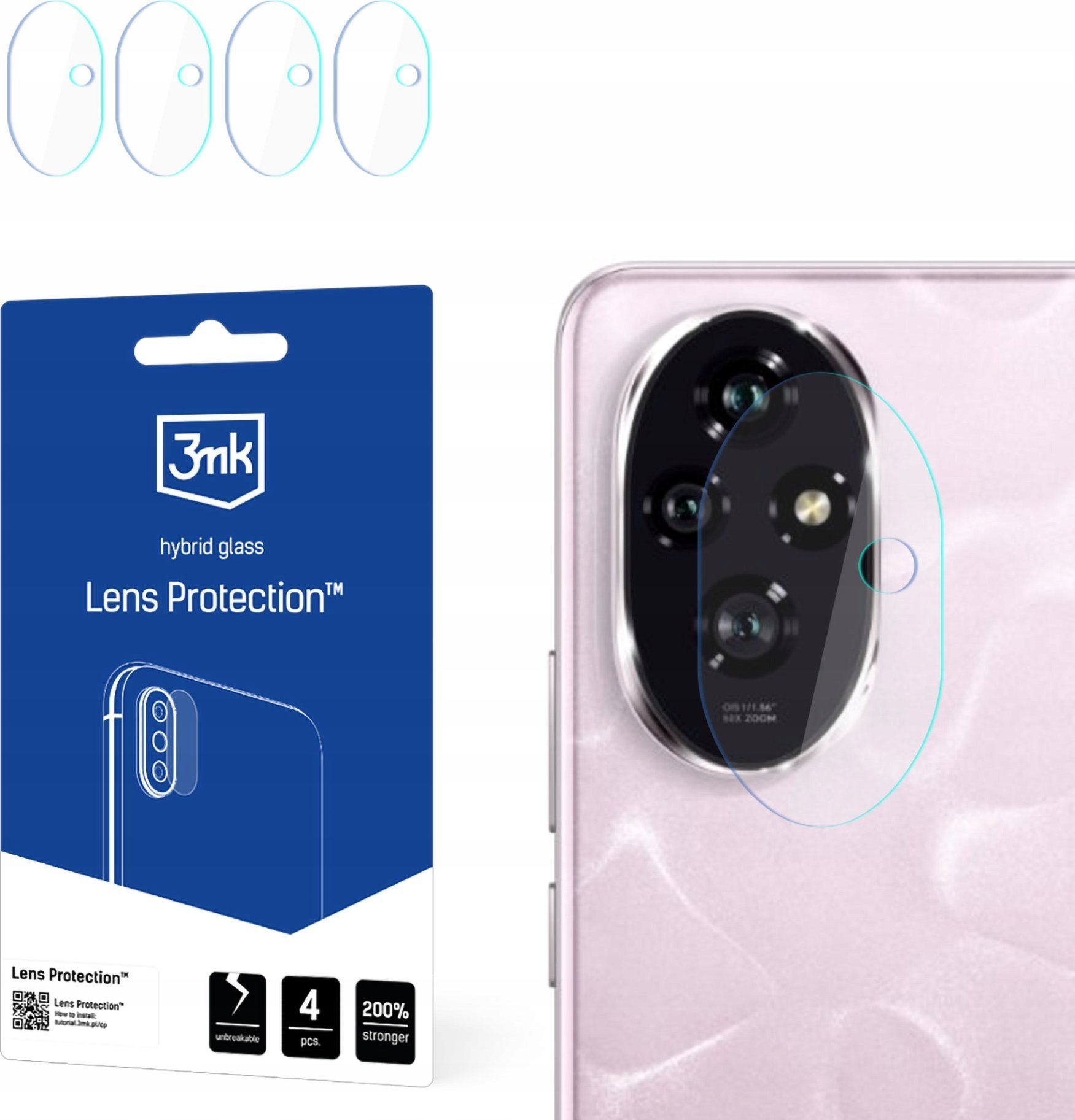3MK 3MK Lens Protect Honor 200 Ochrona na obiektyw aparatu 4szt.