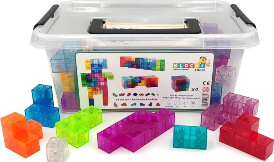 X-Bida Klocki magnetyczne BIG Magic Cubes 68el.