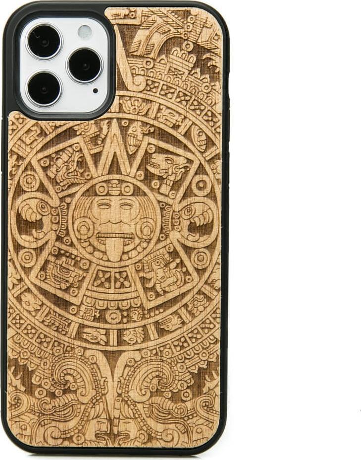 BeWood Drewniane Etui iPhone 12 / 12 Pro KALENDARZ AZTECKI ANIEGRE