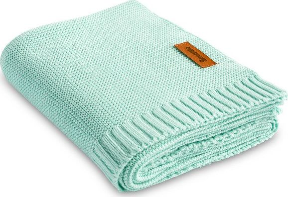 Sensillo KOCYK BAMBUSOWO-BAWEŁNIANY 80X100 CM MIĘTOWY