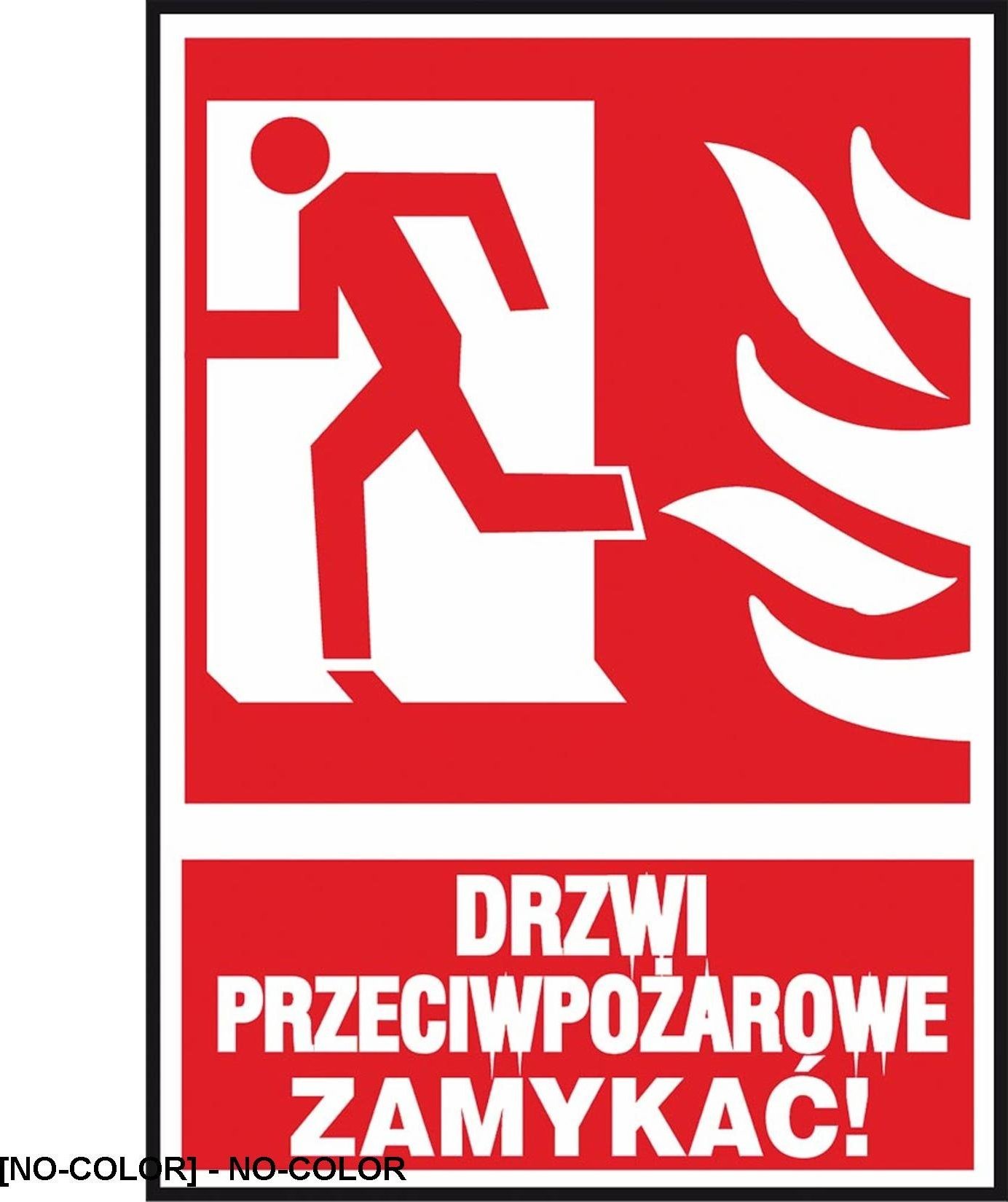 R.E.I.S. Z-29P - Znak ochrony ppoż. Drzwi przeciwpożarowe ZAMYKAĆ!