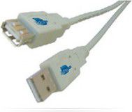 Kabel USB MicroConnect USB-A - USB-A 3 m Szary (USBAAF3)