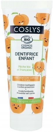 Coslys Pasta do zębów dla dzieci zapobiegająca próchnicy Brzowskwiniowa 50 ml