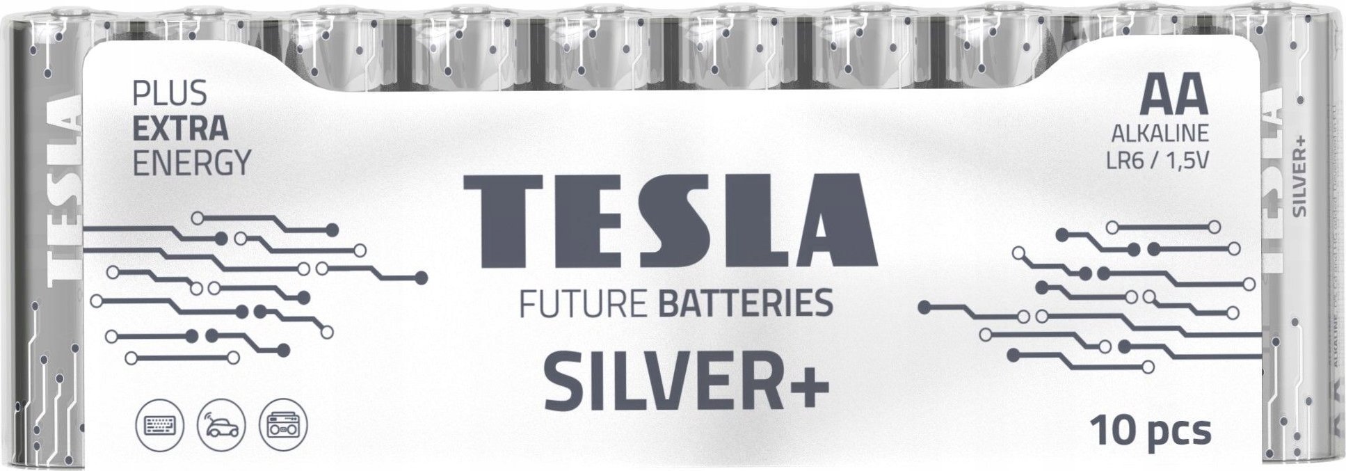 Tesla TESLA SILVER Alkaline baterie AA (LR06, tužková, shrink) 10 ks
