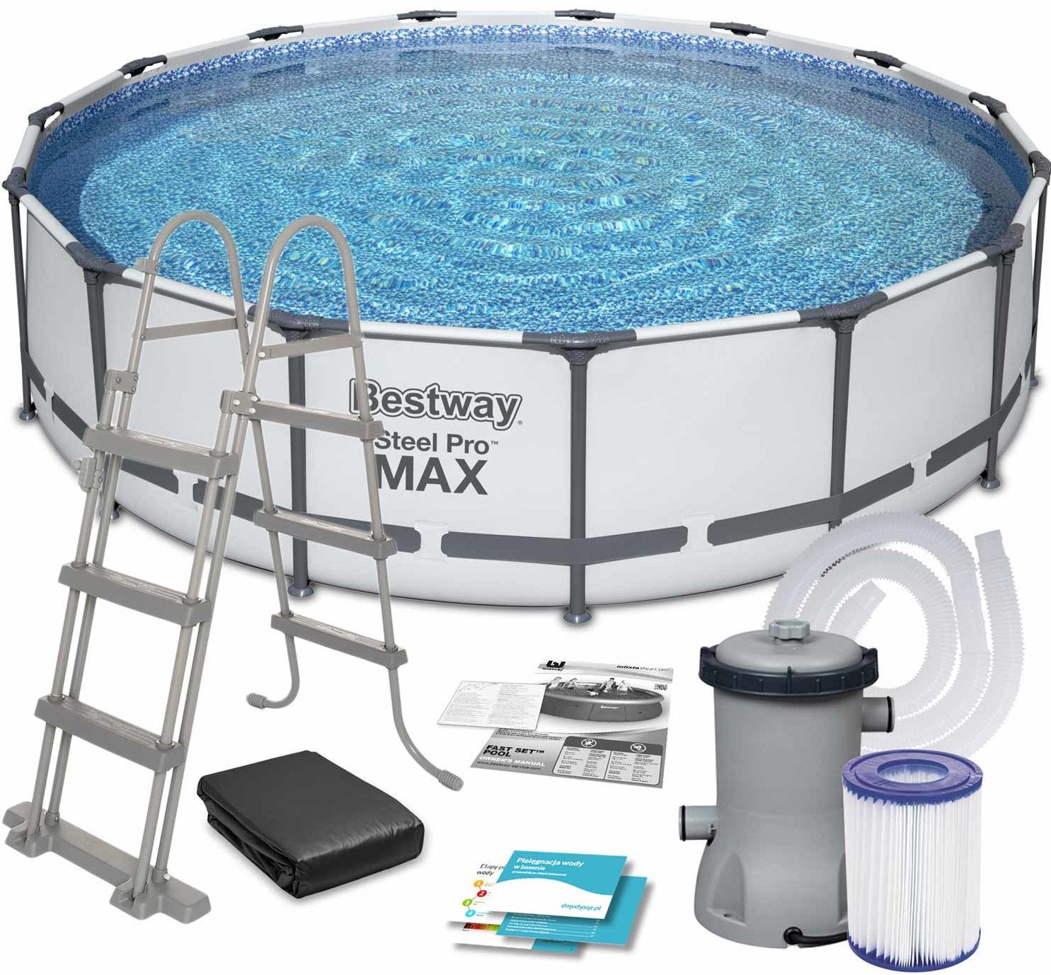 Basen stelażowy ogrodowy 457 x 107 cm 11w1 Bestway 56488