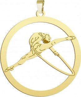 Radziszewska Jewellery Zawieszka Złota Gimnastyka Artystyczna z Obręczą 925 GRAWER GRATIS