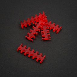 King Mod Services Grzebień na kable 12 otworów 3mm Czerwony 5 sztuk (ZUUV-113)