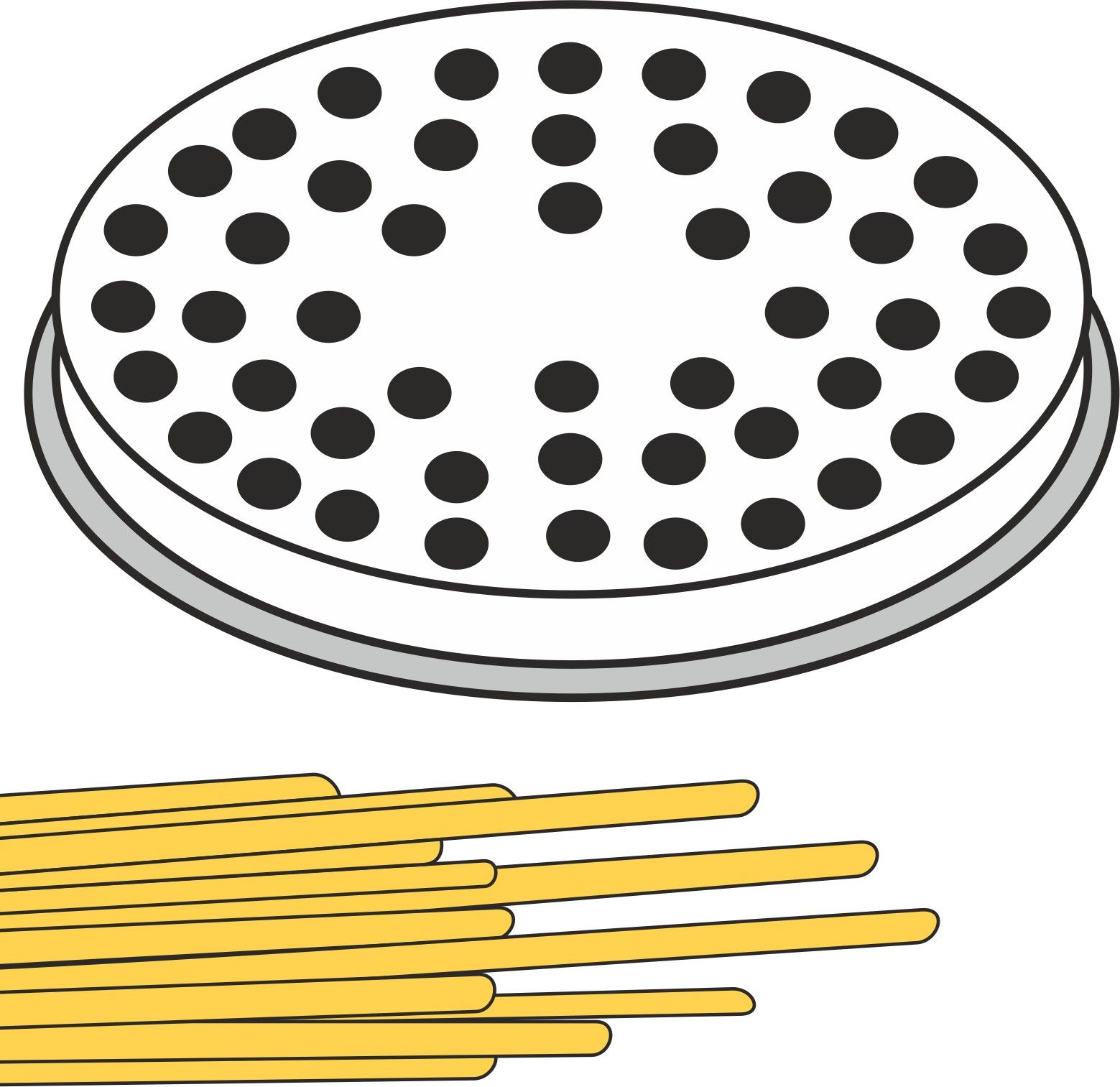Hendi Końcówka sitko do wyrobu makaronu BIGOLI grube nitki 22 otwory śr. 3 mm MPF2.5/4 - Hendi 229347 Końcówka sitko do wyrobu makaronu BIGOLI grube n