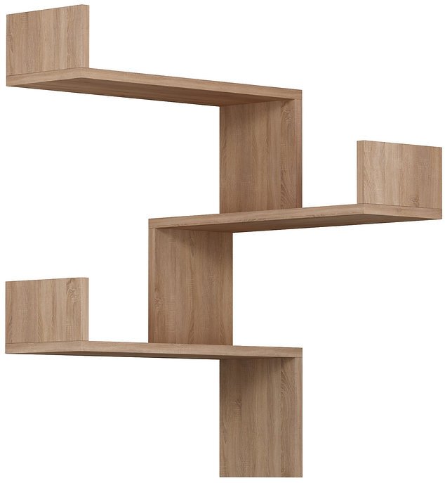 Malys Group Kątownik wiszący półka Kalune Design Luksa, brązowy