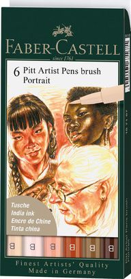 Faber-Castell pióro kreślarskie Pitt Artist Pen Portrait 6 szt