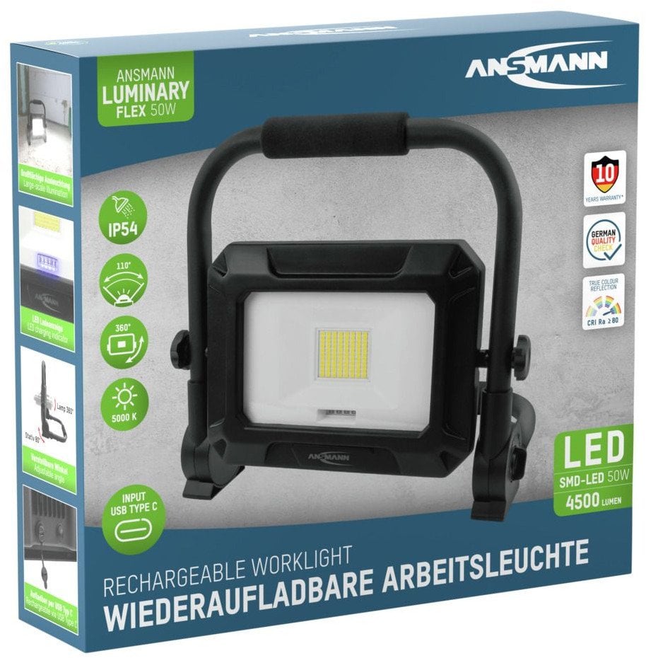 Ansmann Przenośne światło przemysłowe FL50W-R 50 W 4500 lm światło dzienne