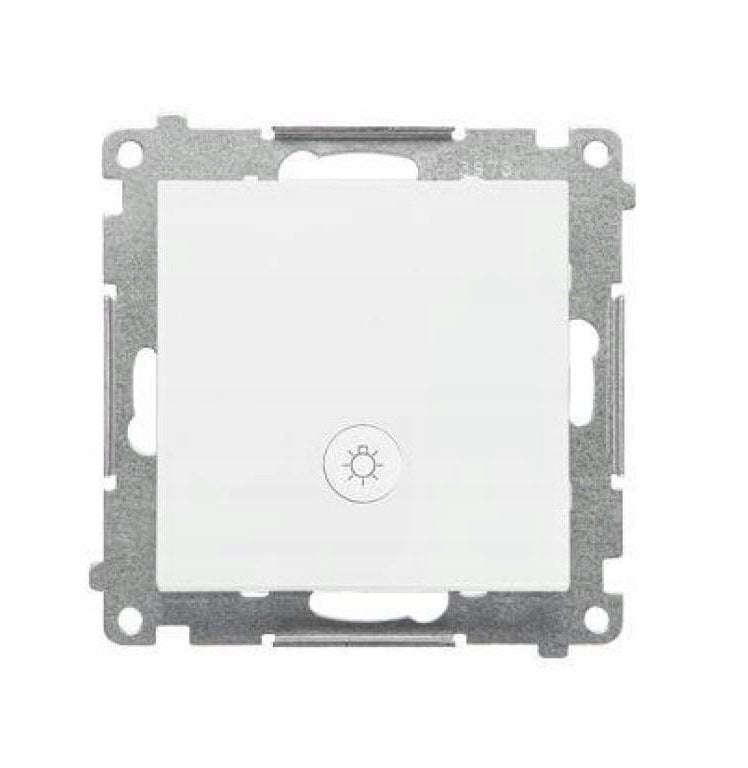 Simon 55 Przycisk światło” z podświetleniem LED (moduł) 10 AX, 250 V~, szybkozłącza Biały mat TS1L.01/111