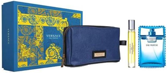 Versace Zestaw Man Eau Fraiche EDT spray 100ml + miniatura spray EDT 10ml + kosmetyczka