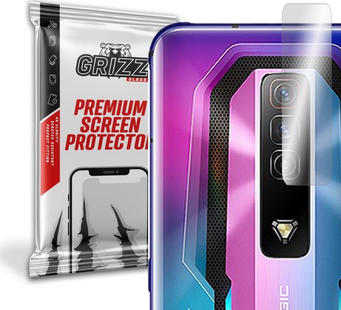 GrizzGlass Szkło hybrydowe na aparat Grizz ZTE Nubia Red Magic 7