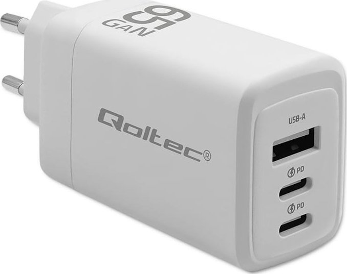 Ładowarka Qoltec 1x USB-A 2x USB-C (51822)