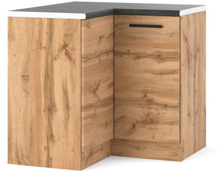 szafka kuchenna stojąca narożna z blatem drewniana duża 90cm blande wotan