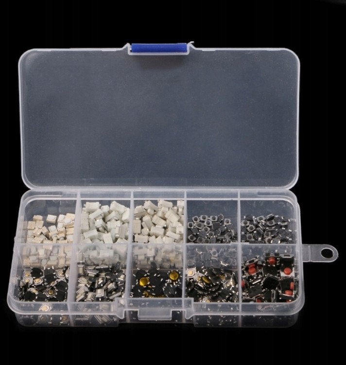 Zestaw microswitch tact switch 200szt BOX SMD