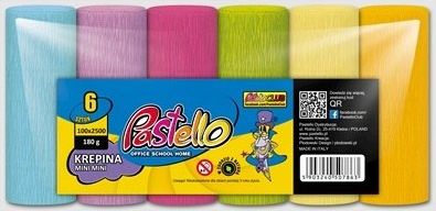 Pastello Krepina MINI MINI 10x250 cm 6 szt. mix kolorów PASTELOWYCH PAS-3535 Pastello