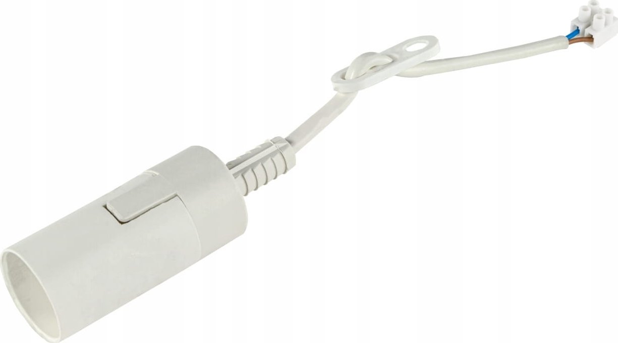 Oprawka oświetleniowa E14 budowlana remontowa z przewodem 20cm biała