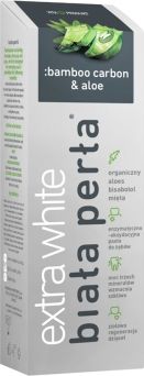 Biała Perła Pasta do zębów z węglem z bambusa i aloesem 75ml
