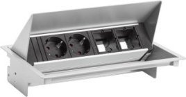 Bachmann BACHMANN CONEO SET 2x gniazdo z uziemieniem 2x ABD, srebrny