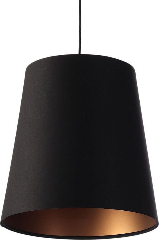 Lampa wisząca Lumes Czarno-miedziana lampa wisząca stożek glamour - S404-Arva