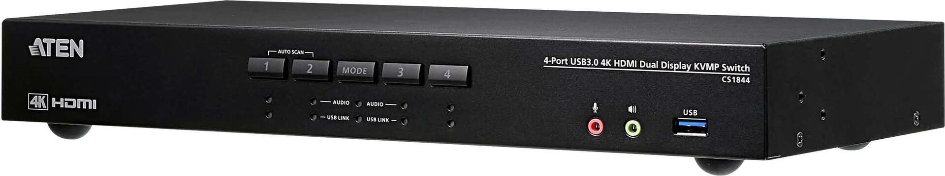Przełącznik Aten *4-Port USB3.0 4K HDMI Dual Display KVMP Switch